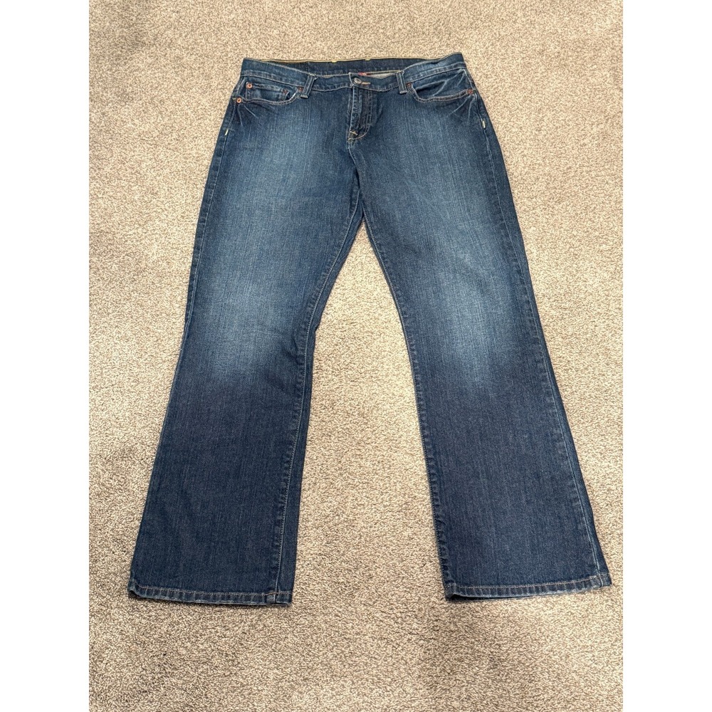 Lucky Brand Dungarees Jeans Women 12x31 Blue Denim Stretch Mid Rise Straight Leg